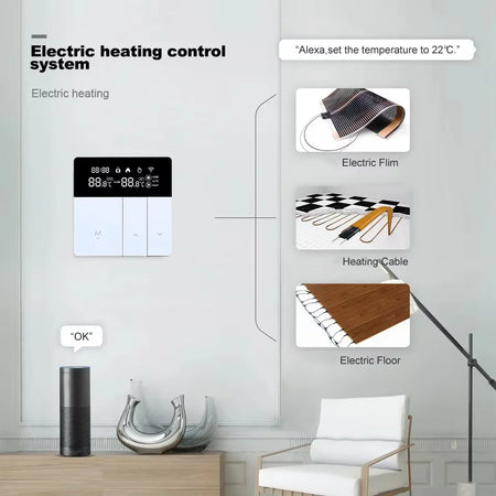 Smart Voice-Controlled Heating Thermostat with LCD Display