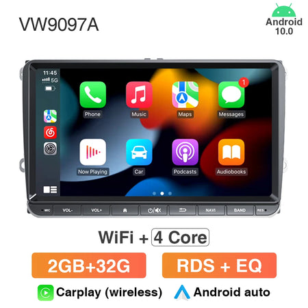 9Inch Android Car Radio For Volkswagen Cars - IPS Touch 2 32G Wireless