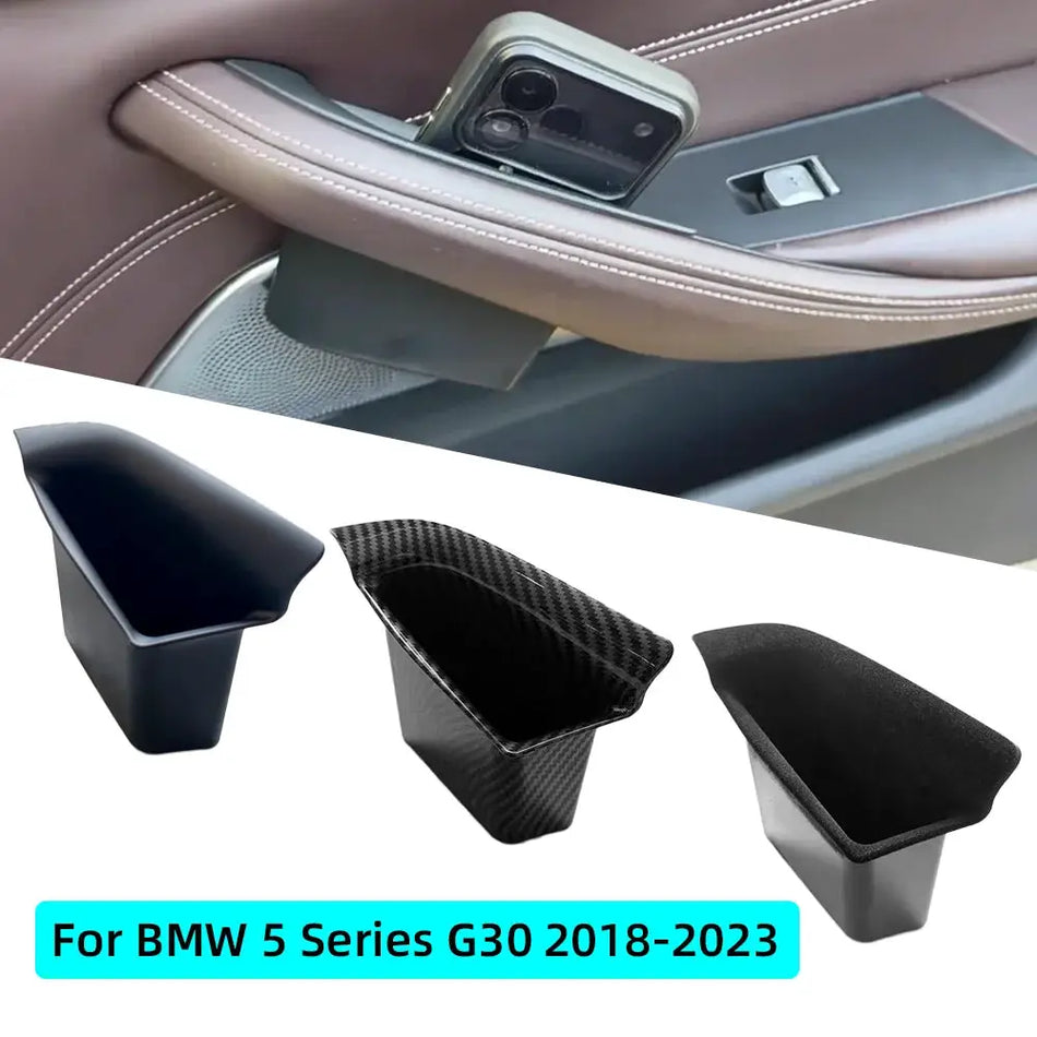 For 5 Series G30 2018-2023 Car Door Handle Storage Box Inner Door Handles Sundries Organizer Box Phone Tray Holder Accessories by InterCyprus Trading Ltd