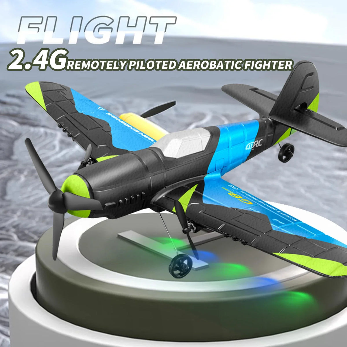 G8 RC Fighter Plane &ndash; LED Light 2CH Glider for Kids