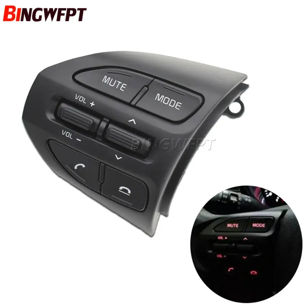 For KIA K2 RIO 2017 2018 2019 2020 2021 Car Multi Function Steering Wheel Audio Volume Music Buttons by InterCyprus Trading Ltd
