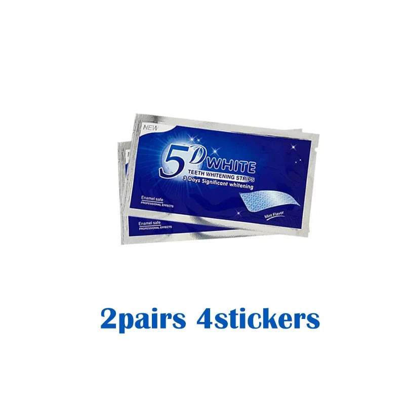 2-14 Pairs Gel Tooth Whitening Kit &ndash; Natural Brightening Strips 2pairs 4stickers