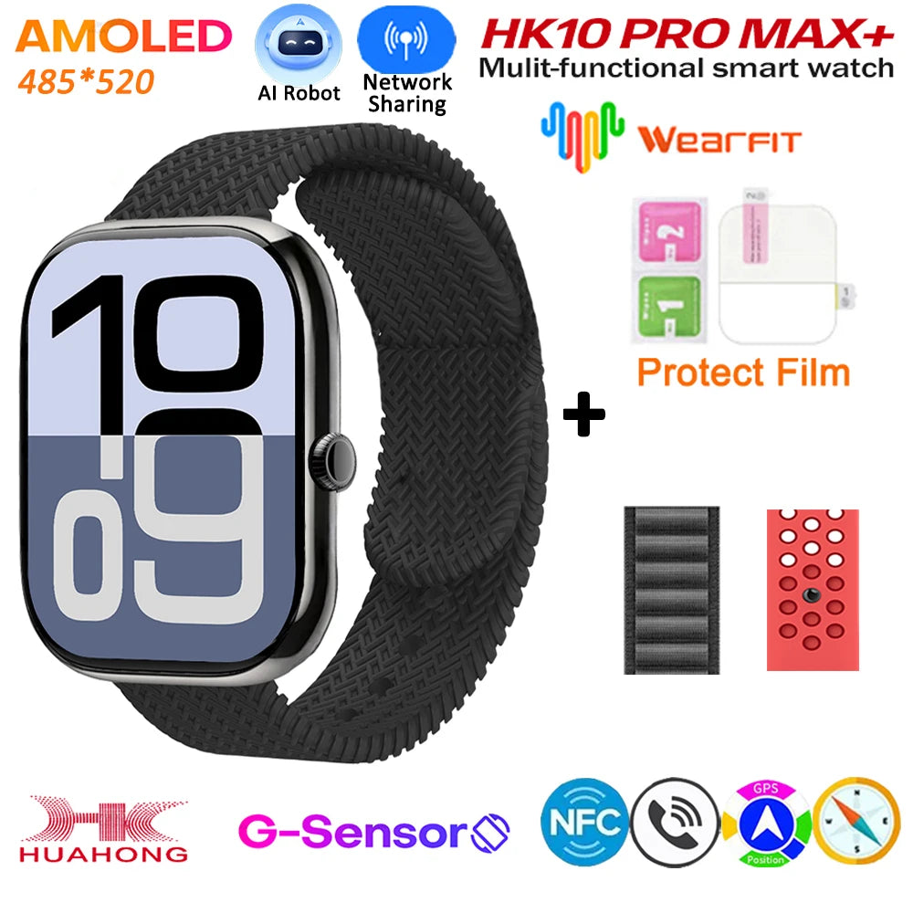 HK10 Pro Max GEN2 Smartwatch &ndash; AMOLED Display AI Assistant al-black-sp-red