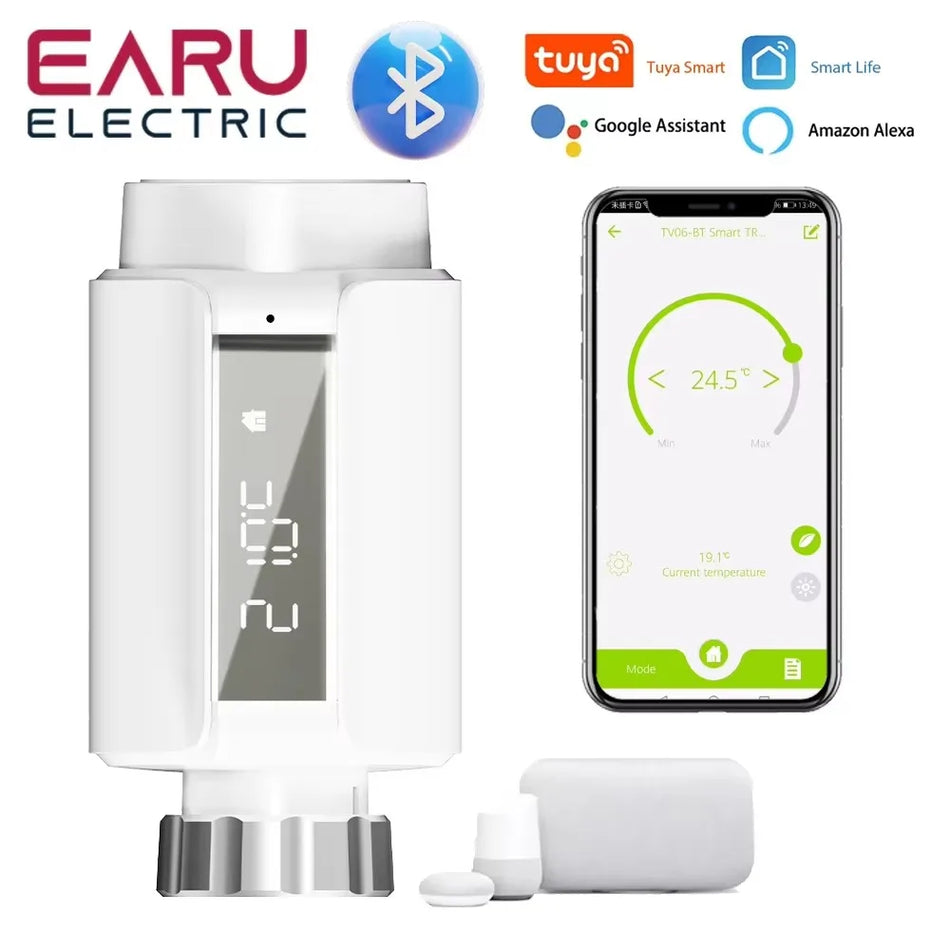 Tuya Smart Bluetooth Radiator Actuator with Programmable Thermostat