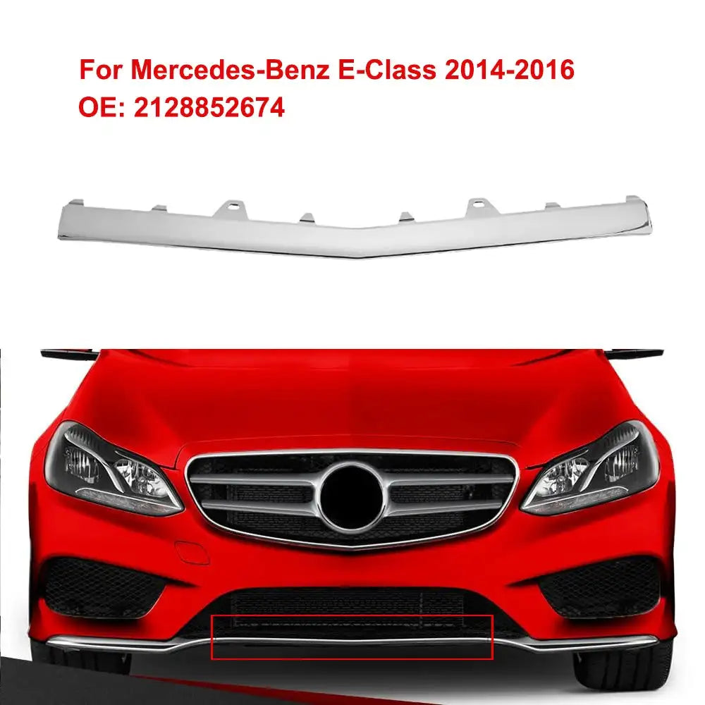 Mercedes E Class Left Right Front Bumper Chrome Trim 2014 middle-2128852674