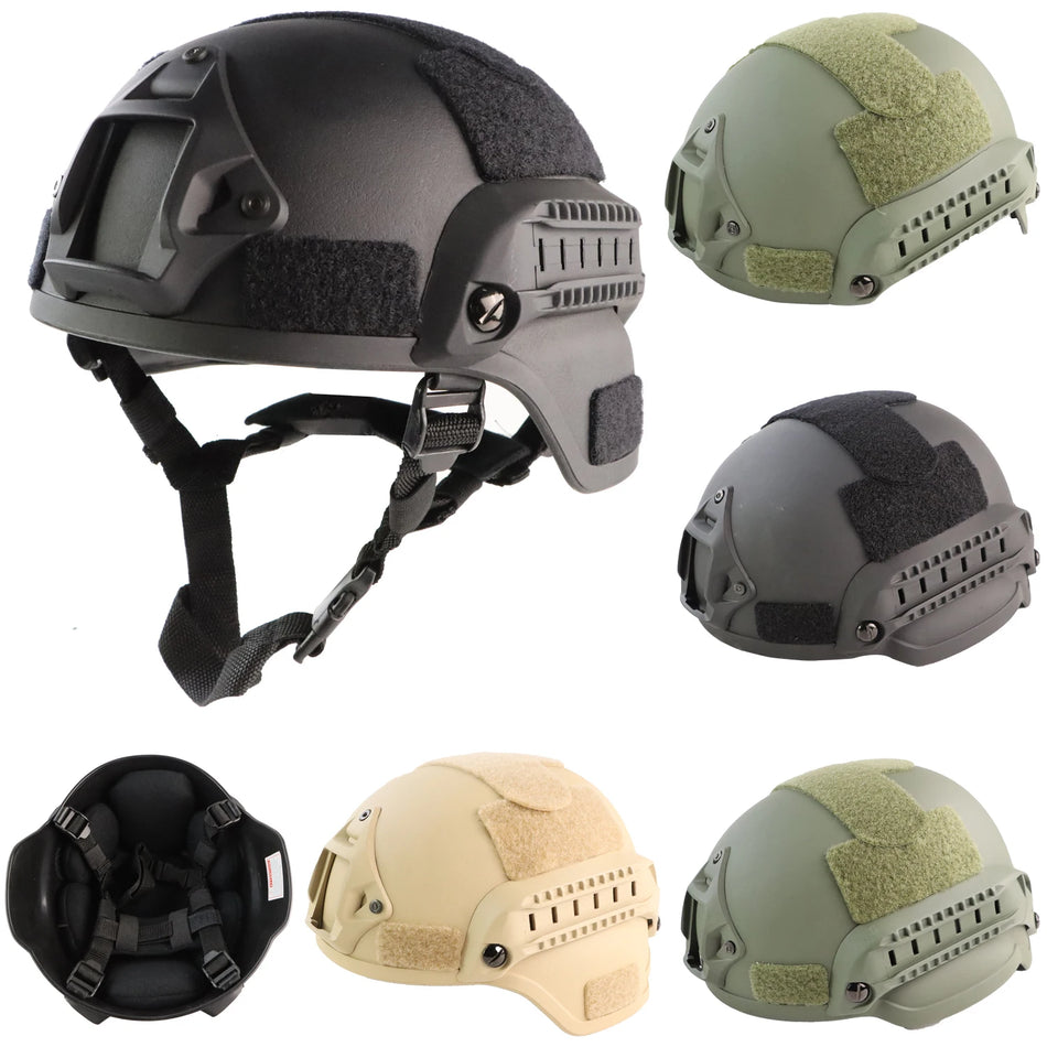 Taktična čelada MICH 2000 z 3.5mm ABS, nastavljivim prileganjem in NVG tirnicami