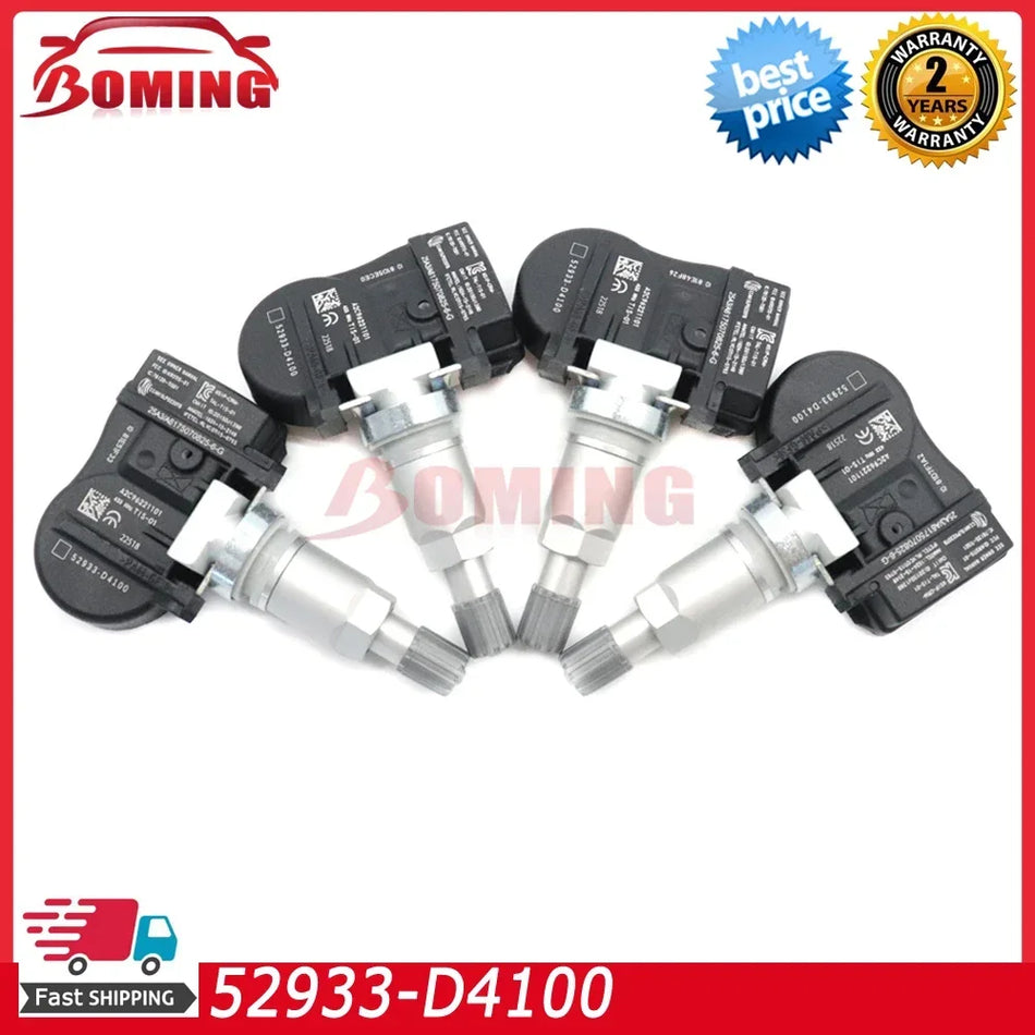 Sensor de Monitorização da Pressão dos Pneus para Hyundai Genesis, Kia Optima, Sportage, Sorento, Niro 52933-D4100 433MHz