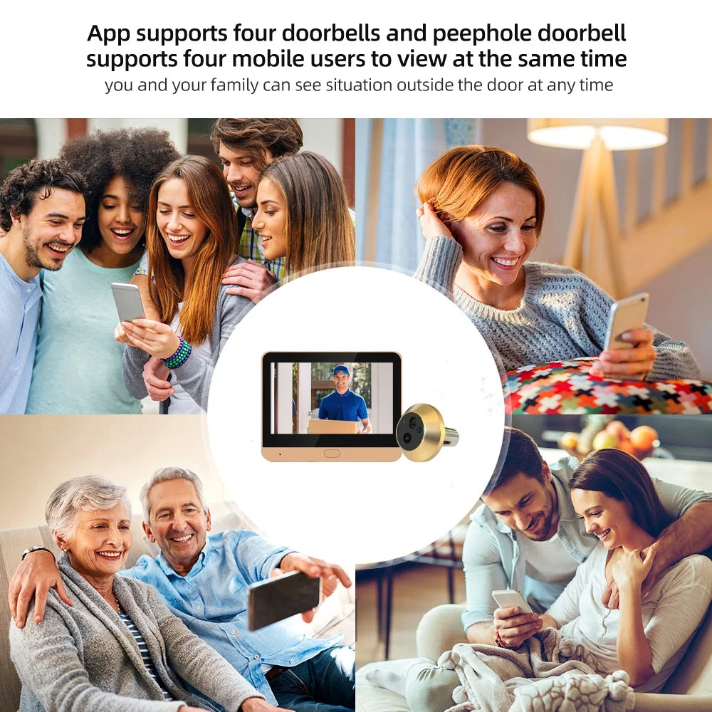 iCam365 3MP Outdoor WiFi Peephole Video Door Camera &ndash; HD