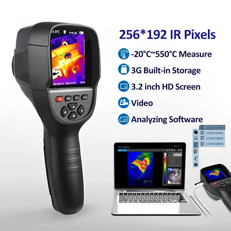 Advanced 2023 GW256 Infrared Thermal Imager Handheld Thermometer for Floor and Wall Heating Systems HT-18 Plus