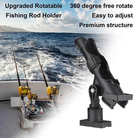360-Degree Adjustable Fishing Rod Holder for Kayak and Boat