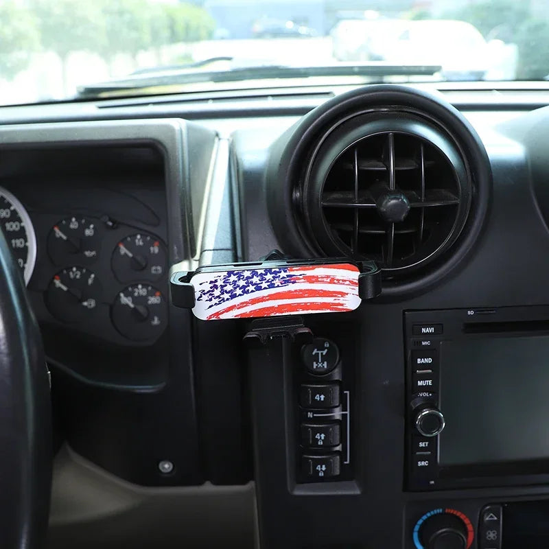 Supporto telefono Hummer H2 2003 2007 Porta bandiera nazionale