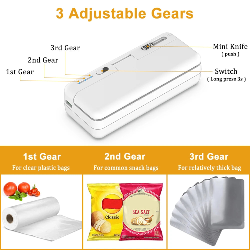 Mini Heat Bag Sealer &ndash; Portable USB Rechargeable Compact