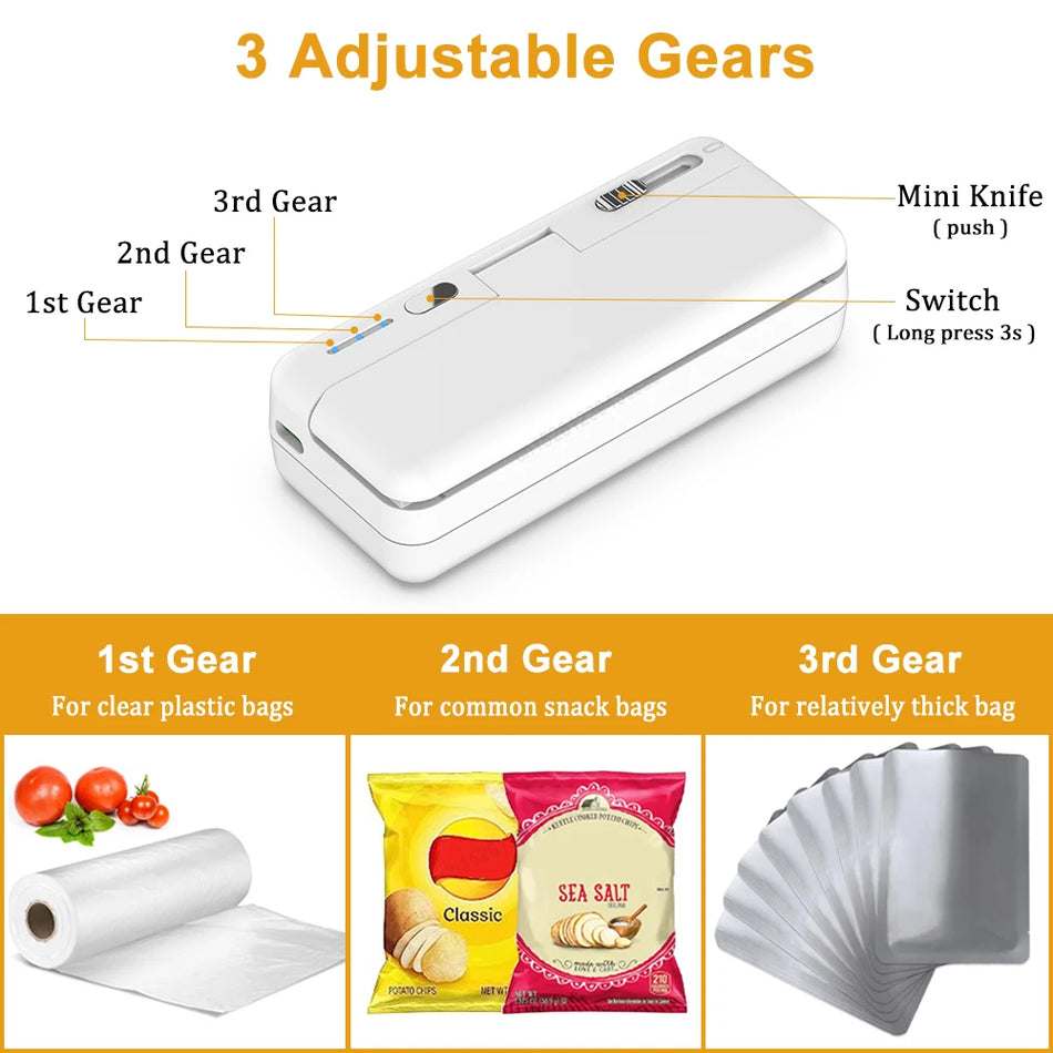 Mini Heat Bag Sealer &ndash; Portable USB Rechargeable Compact