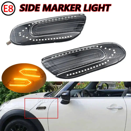 2pcs For Mini Cooper One F55 F56 F57 Dynamic Sequential LED Fender Marker Light Side Marker Lamp Indicator Turn Signal Light by InterCyprus Trading Ltd