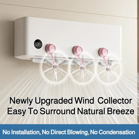 Suction Cup Wall Mounted Air Conditioning Fan - Windproof &amp; Adjustable Airflow