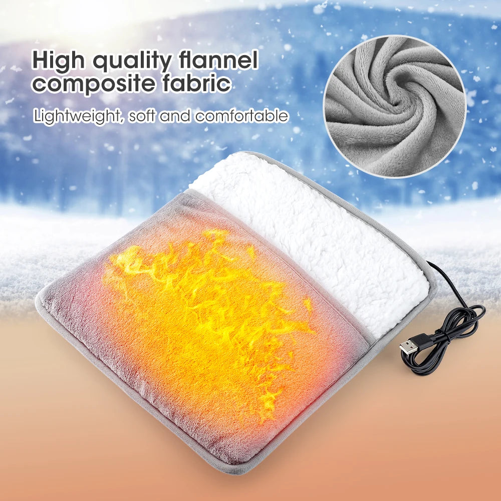Electric Heating Pad Foot Warmer &ndash; Soft Plush Comfort