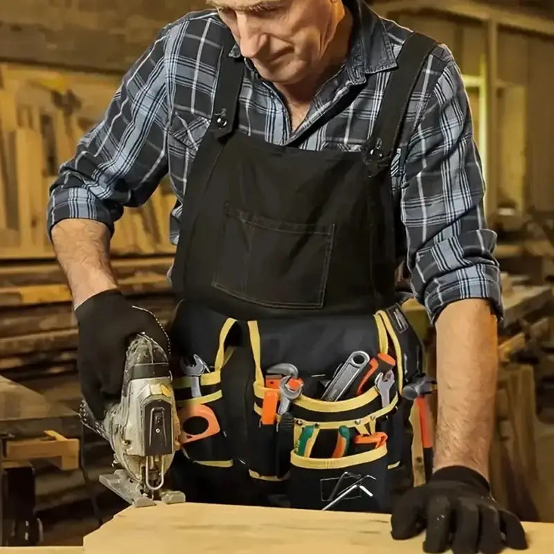 Tool Belt Bag Utility Belt Adjustable Pockets Tool Belts Detachable Work Pouch Bag Heavy Waist Apron Versatile Pouch by InterCyprus Trading Ltd