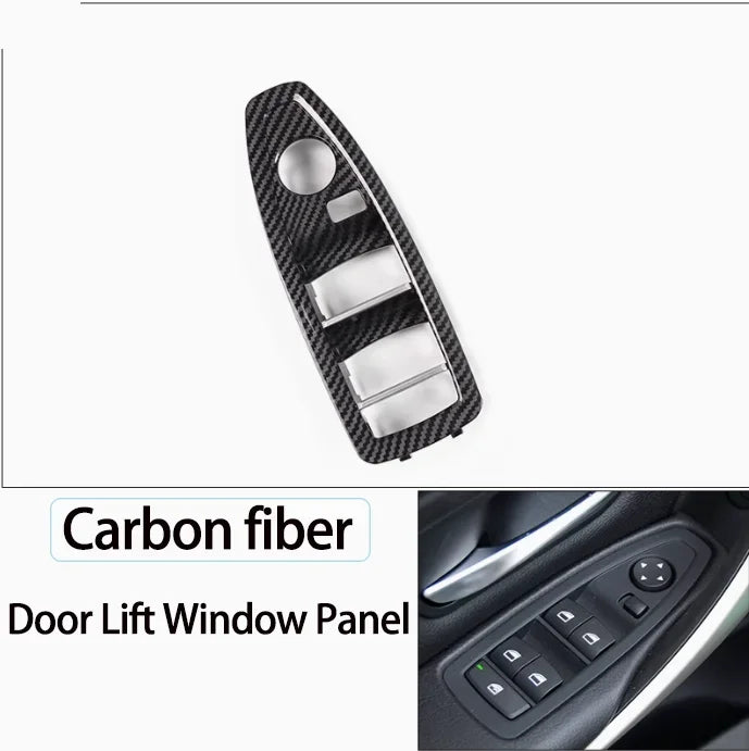 Upgrade Interior Door Carbon Fiber Window Regulator Switch Panel Trim Cover Replacement For BMW 1 3 4 Series F20 F30 F31 F36 by InterCyprus Trading Ltd
