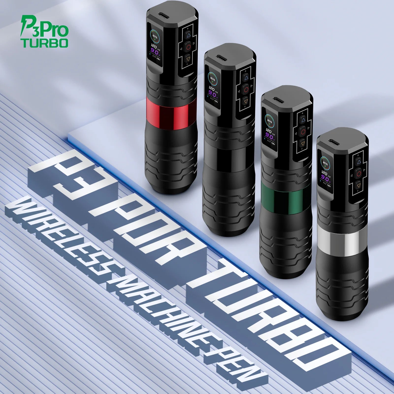 EZ P3 Pro Turbo &ndash; Wireless Battery Tattoo Pen OLED Display