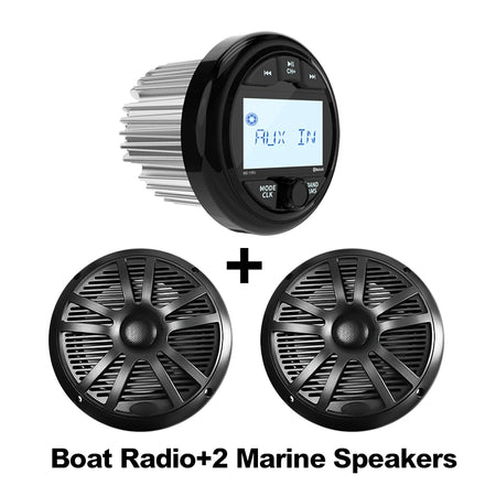 MS-11RV-1 Stereo Radio &ndash; Bluetooth Waterproof Universal Radio Black