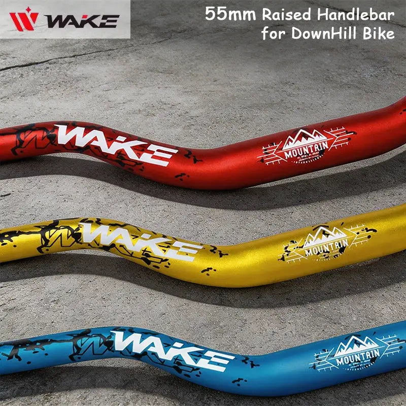 WAKE 55mm Riser Bike Handleabr MTB Bike Handle Bar 720/780mm Bicycle Riser Bar Aluminum Alloy Bicycle Handlebar for DownHill by InterCyprus Trading Ltd