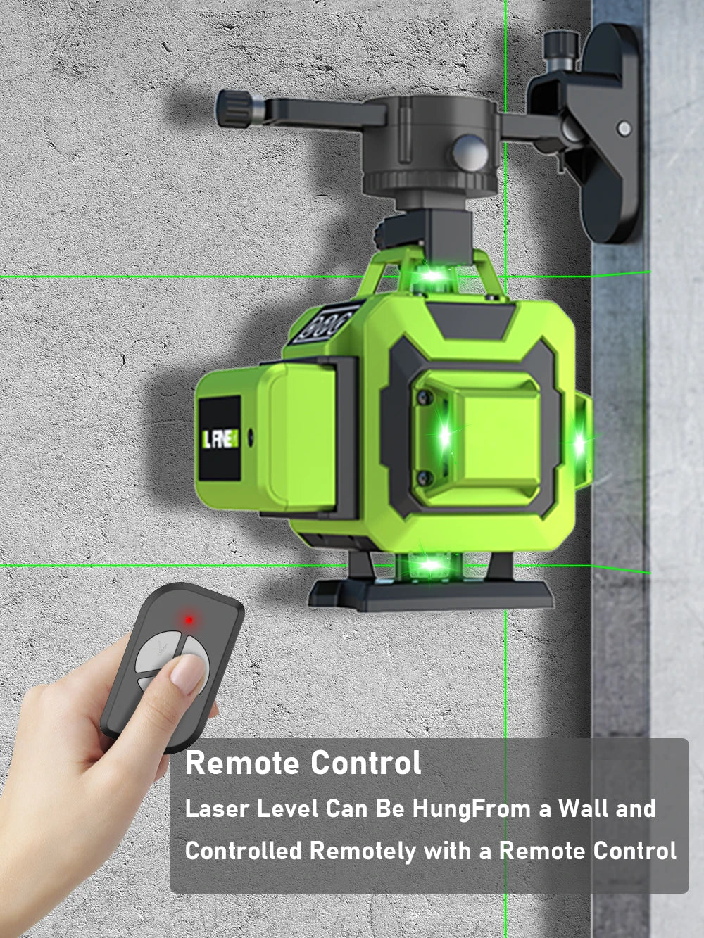 LFINE 4D 16-Line Green Laser Level with Remote Control and Self-Leveling uae30ub2a5
