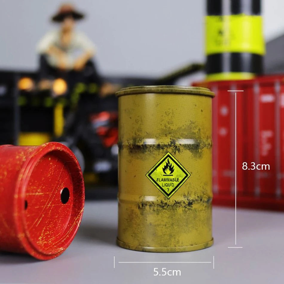 Iron Mini Oil Drum Model &ndash; Unique Desktop Decoration for War Games