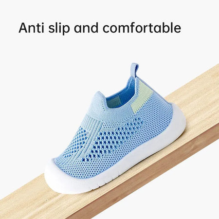 Baby Shoes Anti-slip Breathable Infant Crib Floor Socks with Soft Rubber Sole