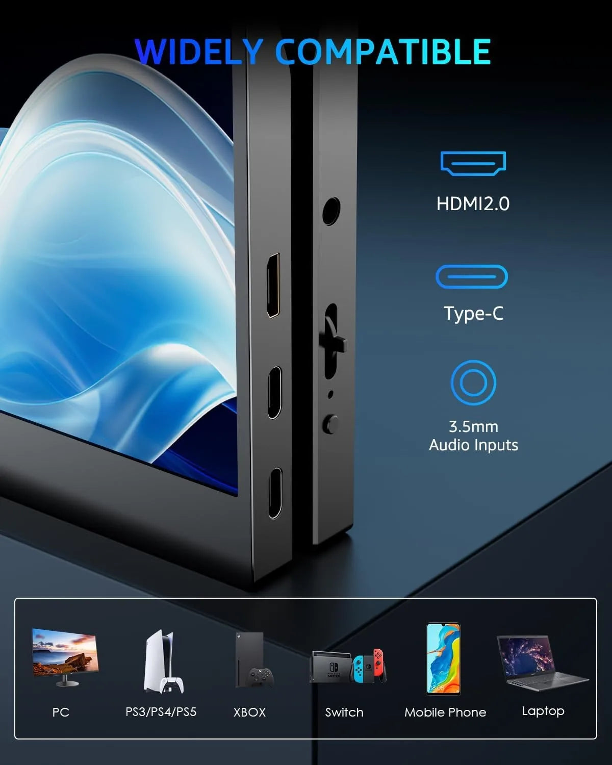 15.6 Inch Portable Monitor &ndash; Full HD 1080P IPS Screen