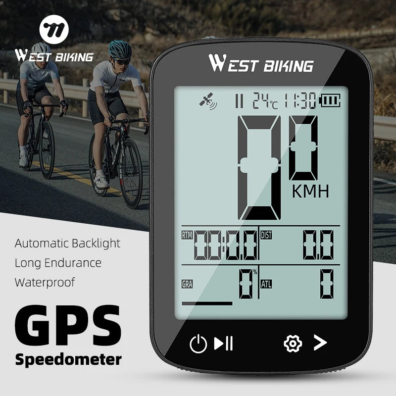 West Biking GPS Bicycle Speedometer &ndash; Waterproof and Wireless Design