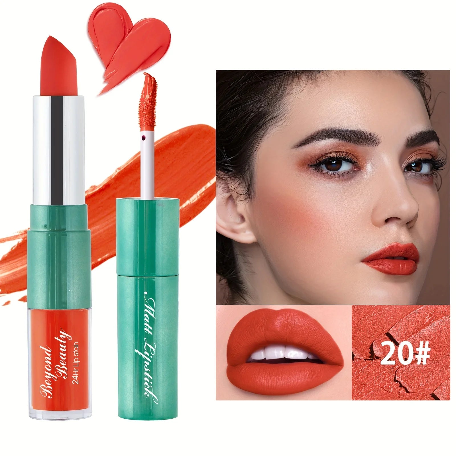 Dual Head Long-Wear Matte Lipstick + Liquid Gloss 20