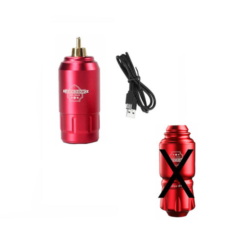 Rocket Tattoo Pen Rotary Gun TT009 &ndash; Rechargeable RCA Power Red Battery