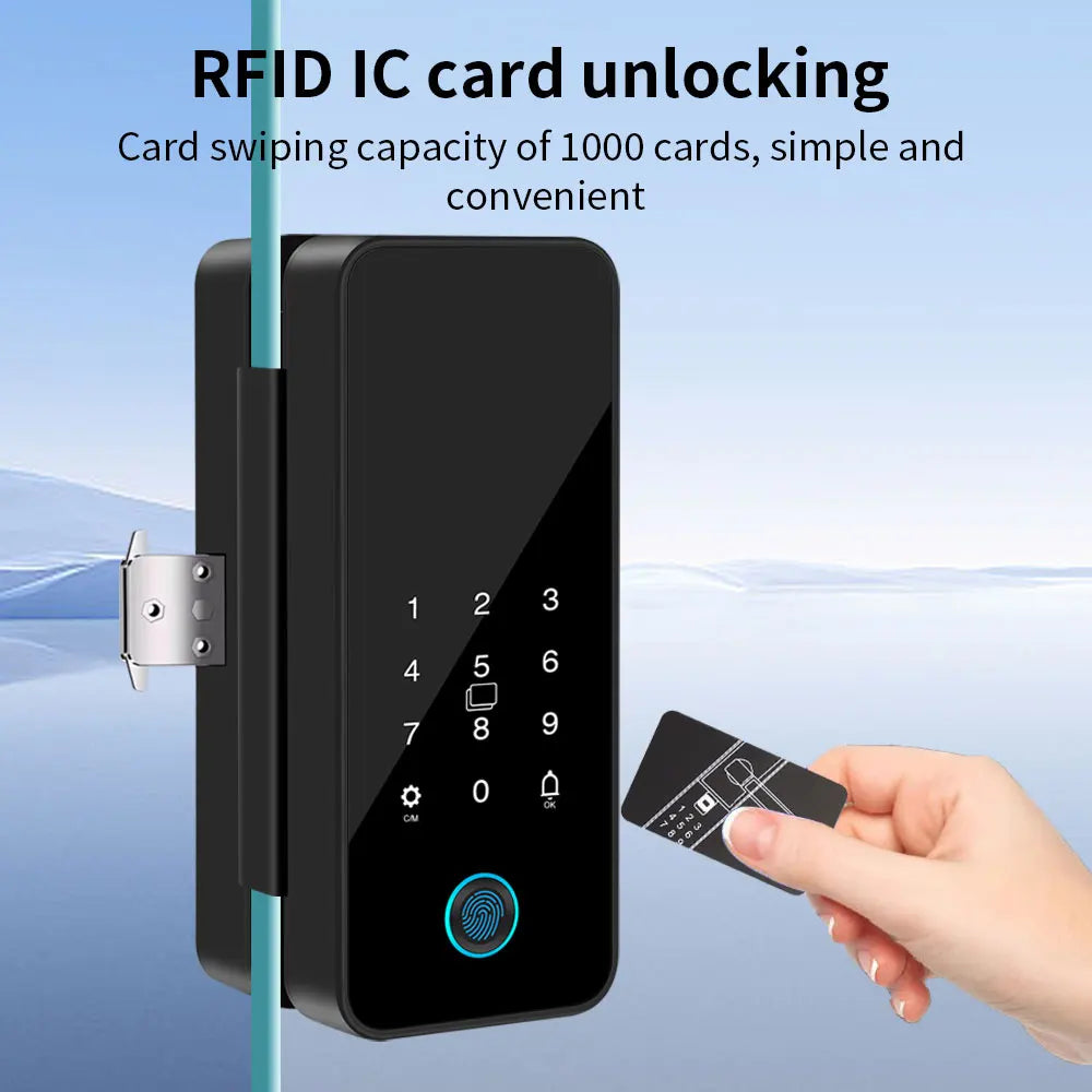 LUCKING DOOR B16-tuya Glass Door Lock &ndash; App Bluetooth Entry