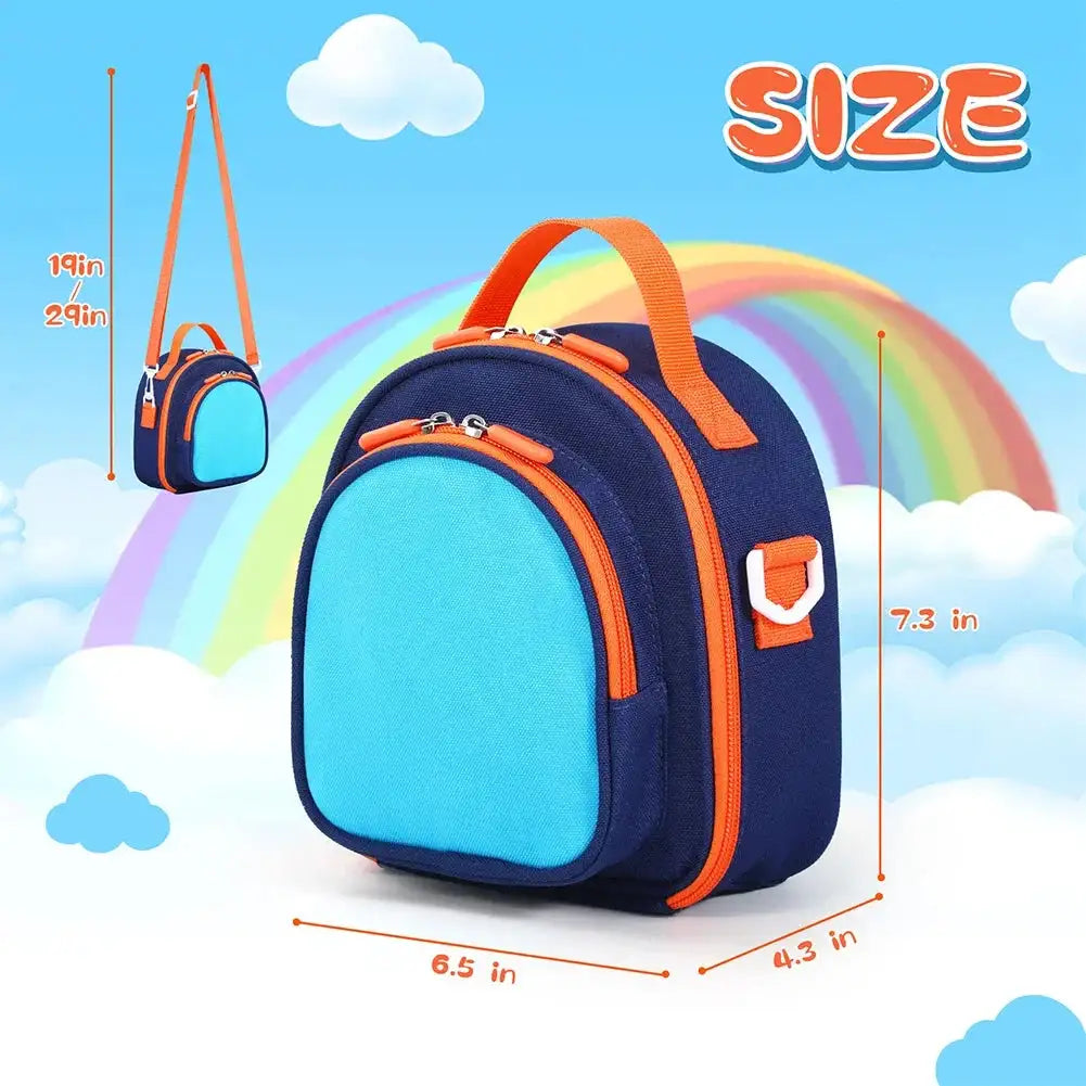 Hard Leather Case For Yoto Mini Music Player Card Storage Blue