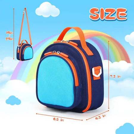 Hard Leather Case For Yoto Mini Music Player Card Storage Blue