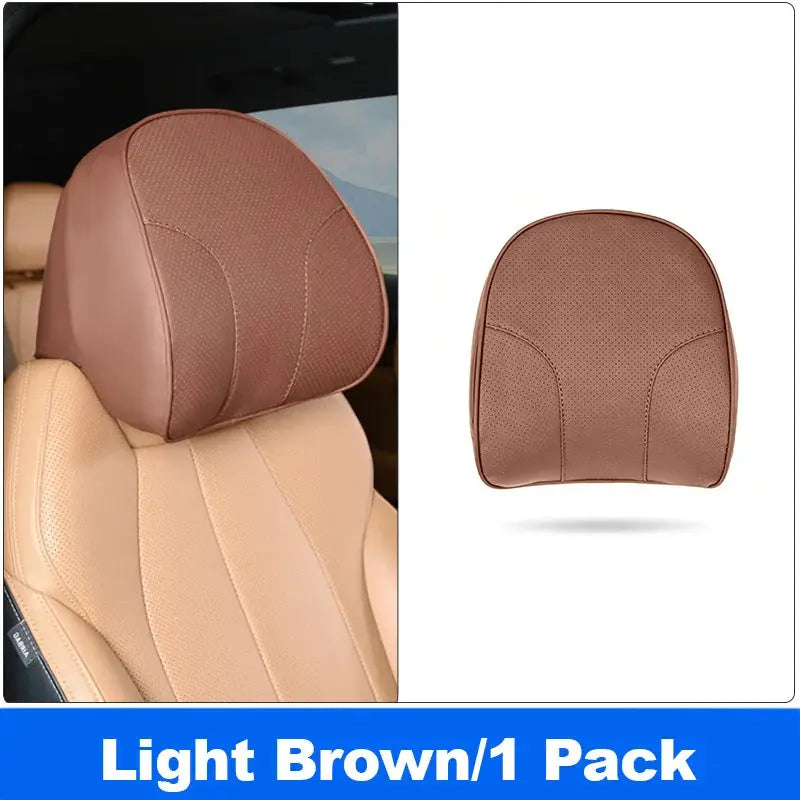 Vtear Universal Car Neck Pillow Memory Foam Headrest Cushion Slip On Elastic Strap Breathable Perforated Neck Relief Accessories by InterCyprus Trading Ltd