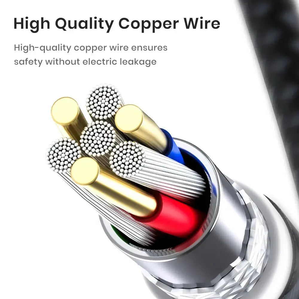 TOPK Micro USB Cable USB Type C Cable 3A for Samsung Xiaomi Fast Charging USB C With Digital Display Mobile Phone Cable by InterCyprus Trading Ltd