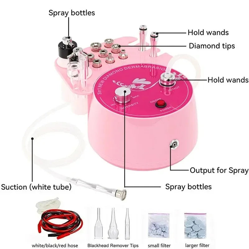 Pink Diamond Dermabrasion Machine &ndash; Water Spray Exfoliation