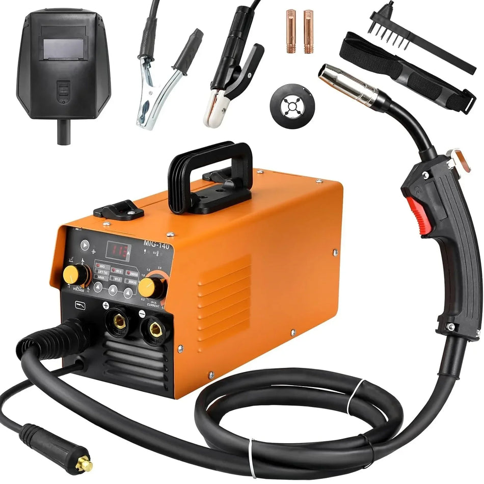 MIG 140A svářečka s tavidlem automatickým podáváním přenosná invertorová 230V