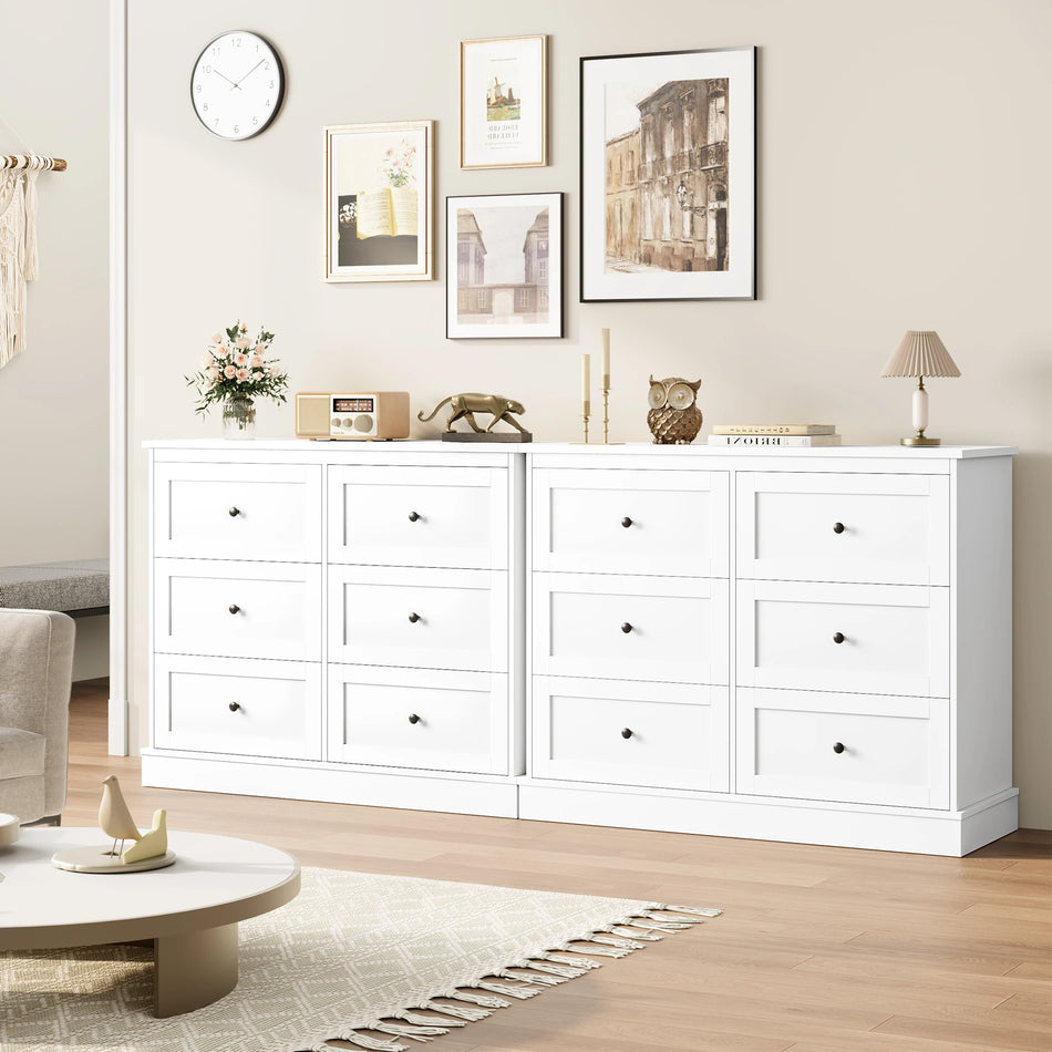 Getone Wooden Six Drawer Tall Chest Of Drawers For Bedroom
