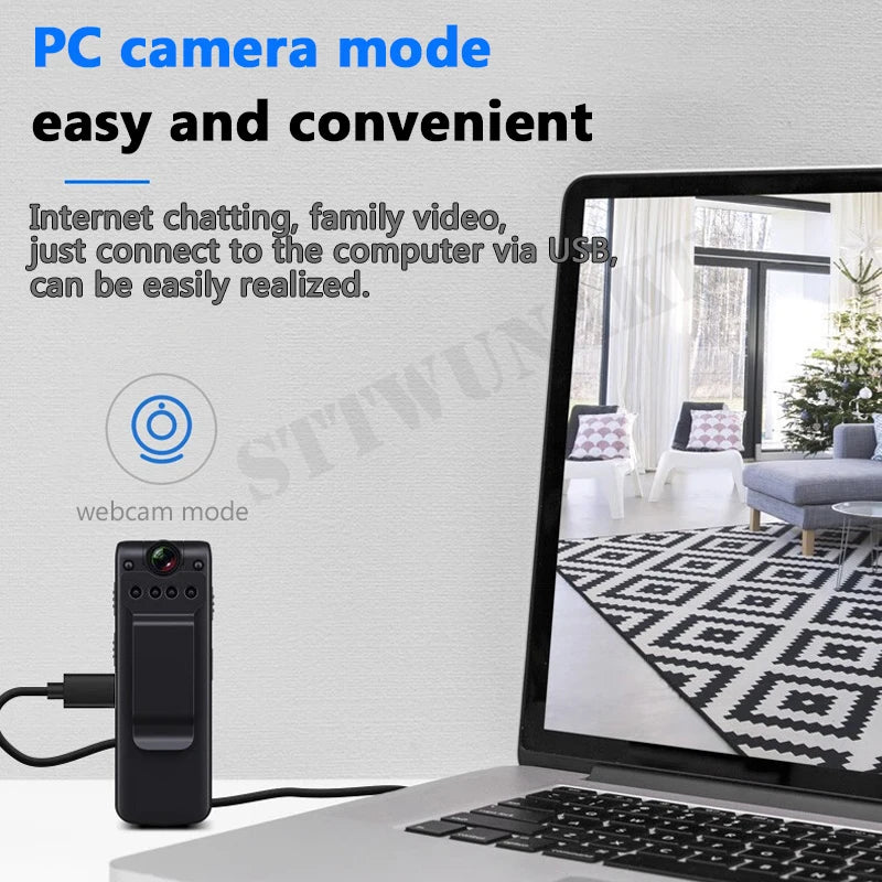 XIXI SPY Mini Camera Night Vision Wireless Body Cam &ndash; 1080P