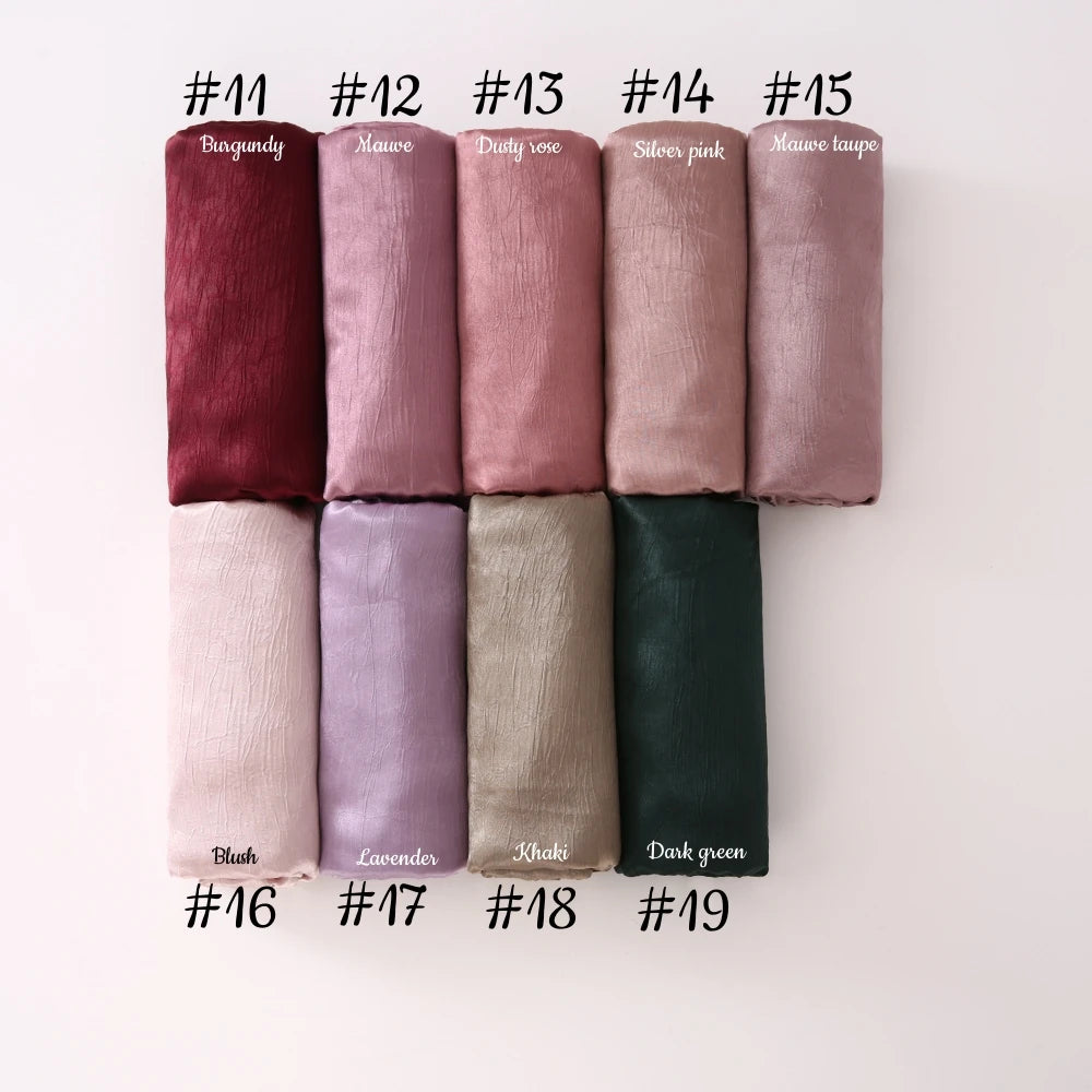 Women Plain Silk Satin Hijab Scarf &ndash; Effortless Elegance and Comfort