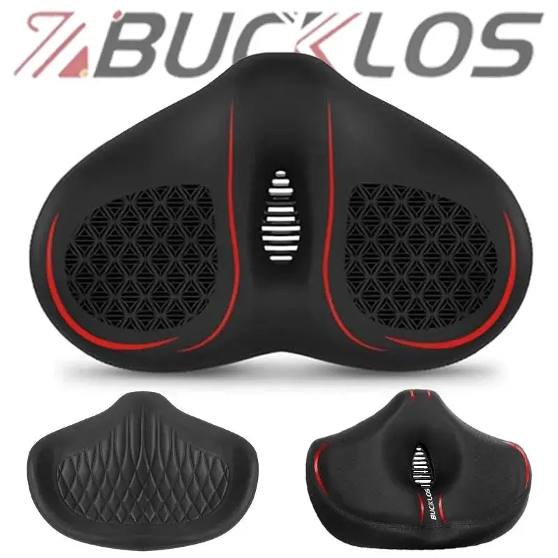 BUCKLOS Extra Wide Bicycle Saddle Oversize Bike Seat Shock Absorption Bicycle Seat for Peloton Exercise Bike Ebike Cruiser Bikes by InterCyprus Trading Ltd