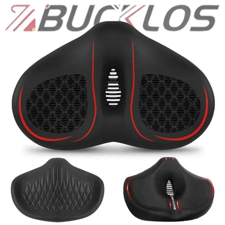 BUCKLOS Extra Wide Bicycle Saddle Oversize Bike Seat Shock Absorption Bicycle Seat for Peloton Exercise Bike Ebike Cruiser Bikes by InterCyprus Trading Ltd