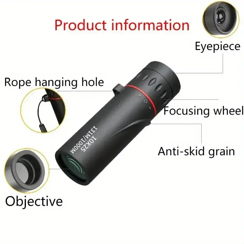 HD Professional 10X25 Long Range Monocular &ndash; Ultra Portable