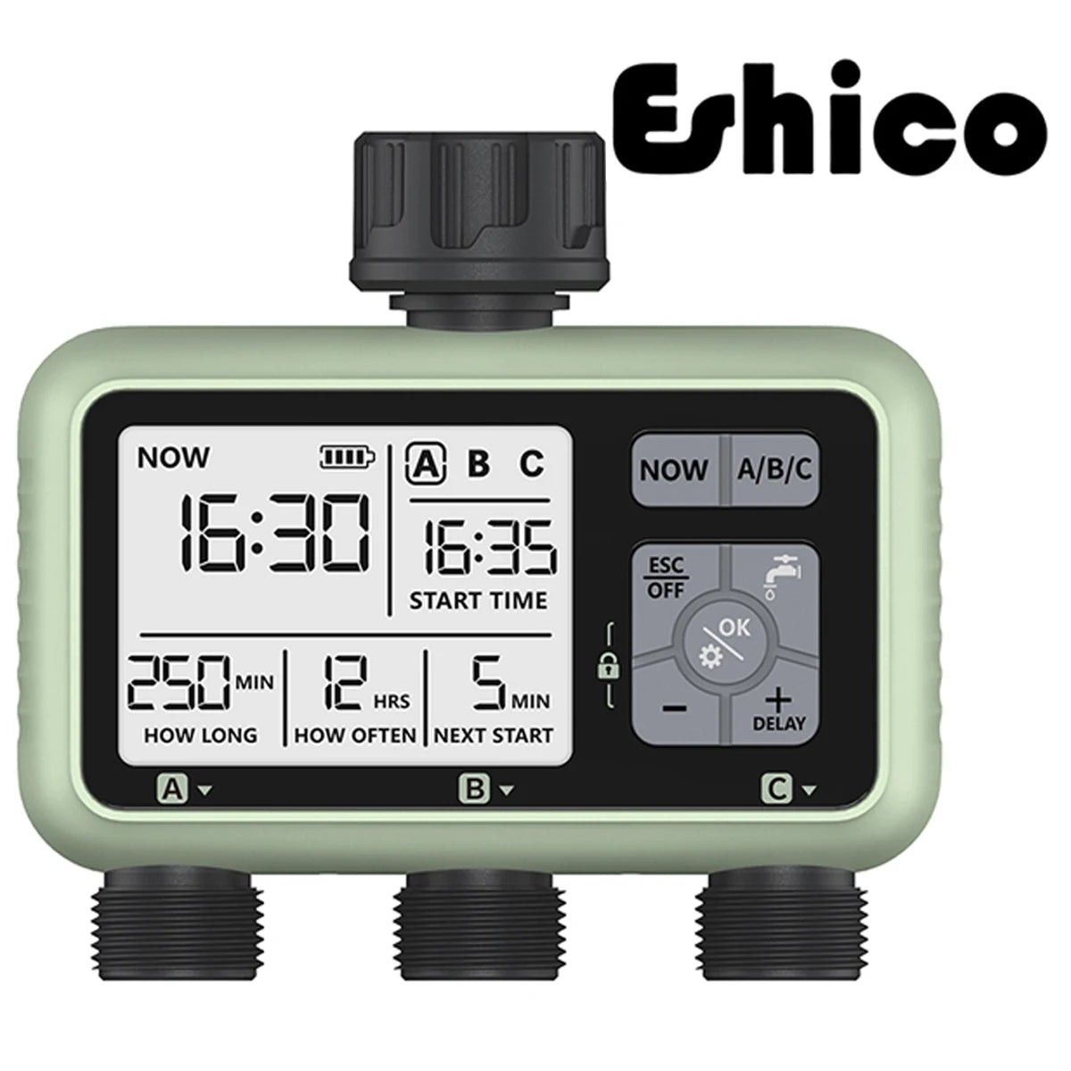 Eshico New Design 3-Zone Water Timer &ndash; Smart Drip Irrigation