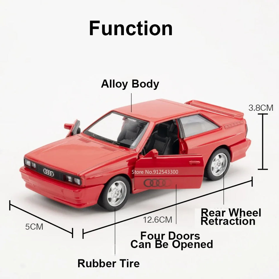 Diecast autíčko z kovu 1/36 s tažným mechanismem pro Audi