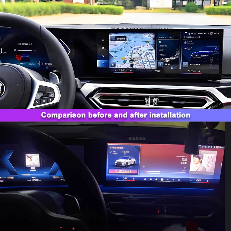 Barra luminosa inferiore curva BMW per modanature in ABS delle serie 2, 3, 4, 5, 7