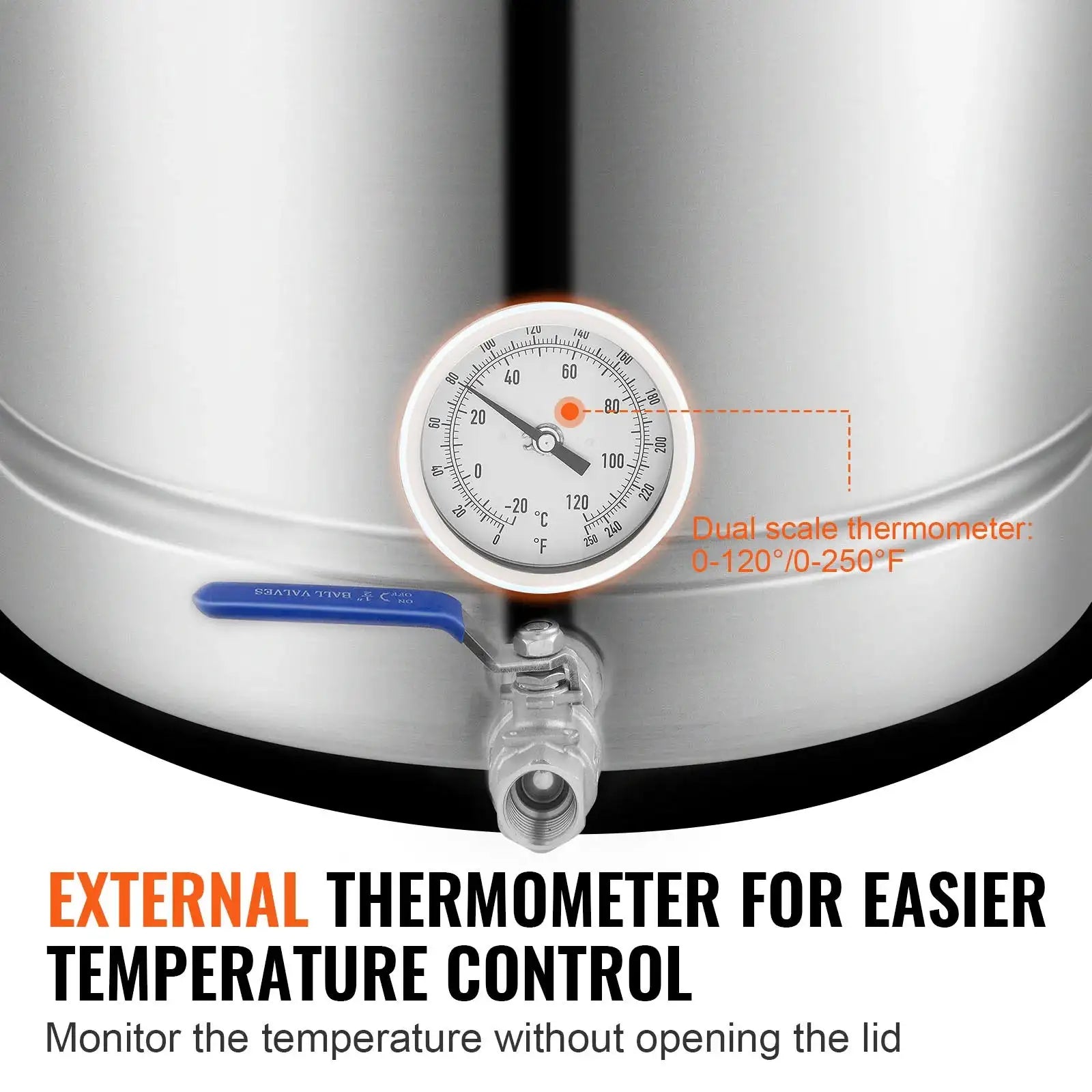 16 Gallon Stainless Steel Kettle Tri Ply Bottom