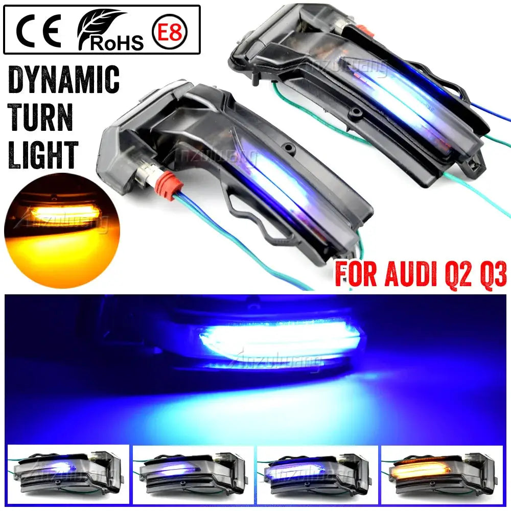Side Mirror Turn Signals With Sequential LED For Audi Q2 GA Q3 F3 by InterCyprus Trading Ltd
